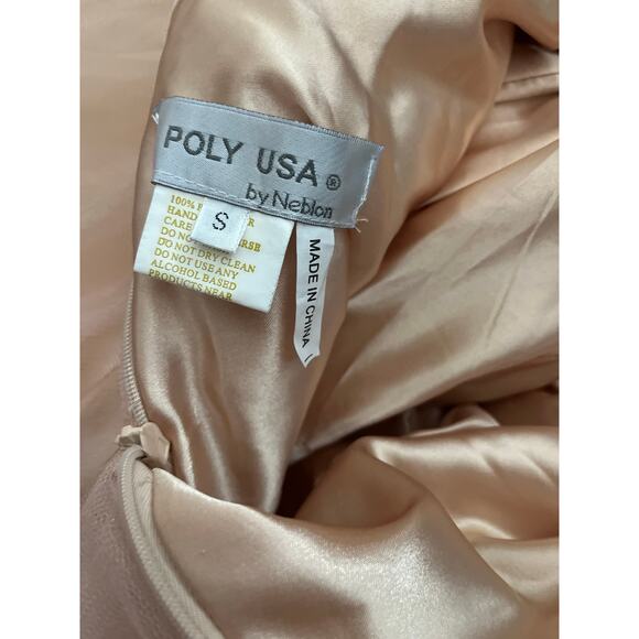 Poly USA by Neblon Rhinestone Floral Tulle Pink Fairy Tutu Dress Formal Small - Picture 7 of 7